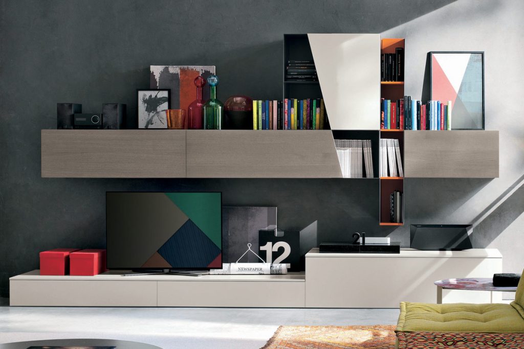 Parete attrezzata a011 casastore salerno Arredamento moderno soggiorno