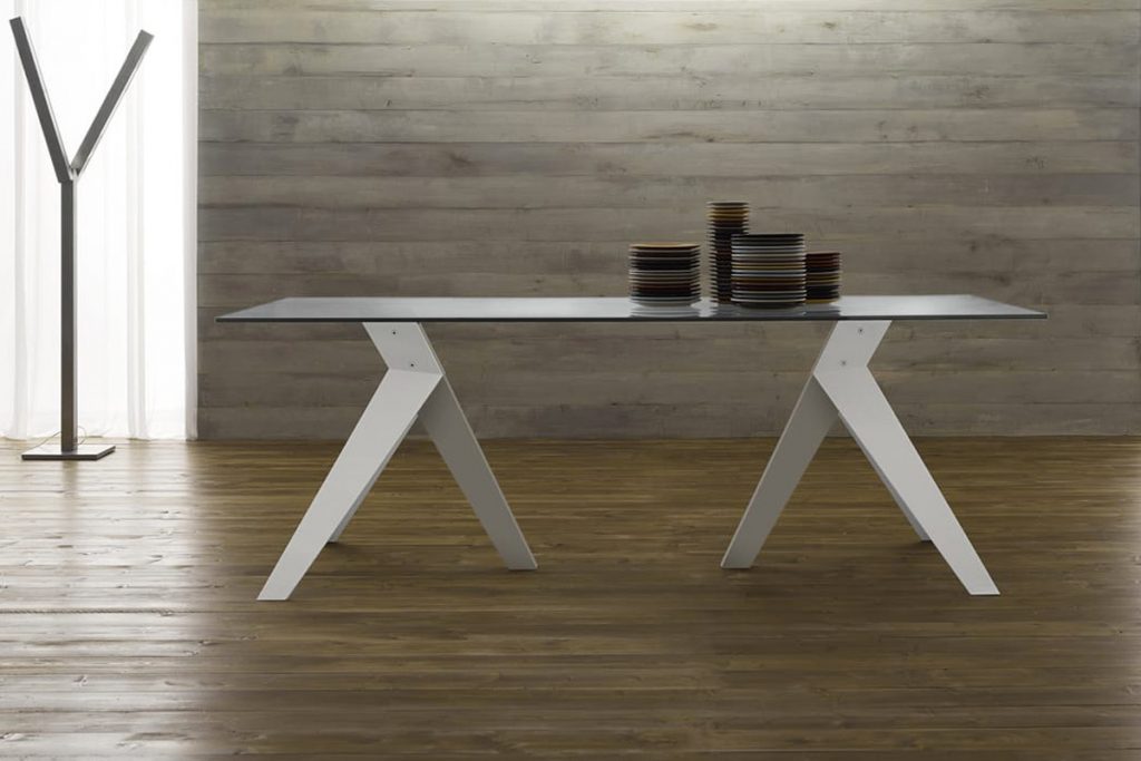 Tavolo fly vetro casastore salerno Legno vetro