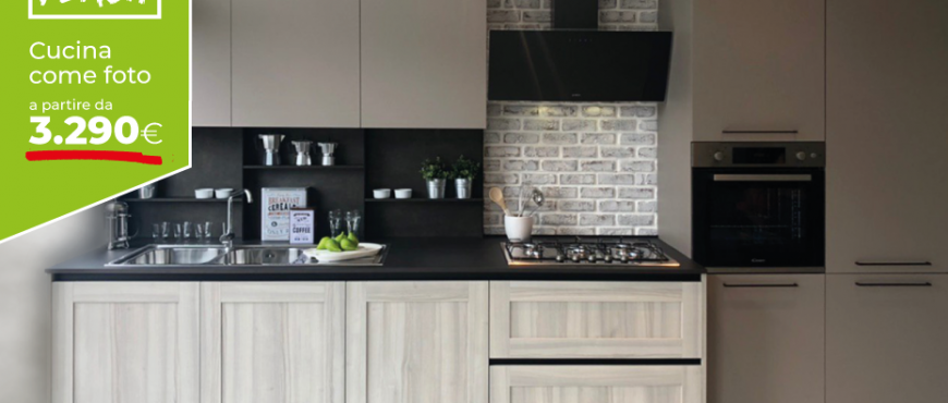 Cucina in offerta a prezzo fisso - Cucina composizione fissa Arredamenti Casastore Salerno
