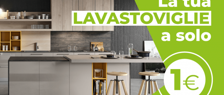 Offerta Cucine Salerno: Promozione Lavastoviglie A+ a 1-euro. CasaStore Arredamenti Salerno
