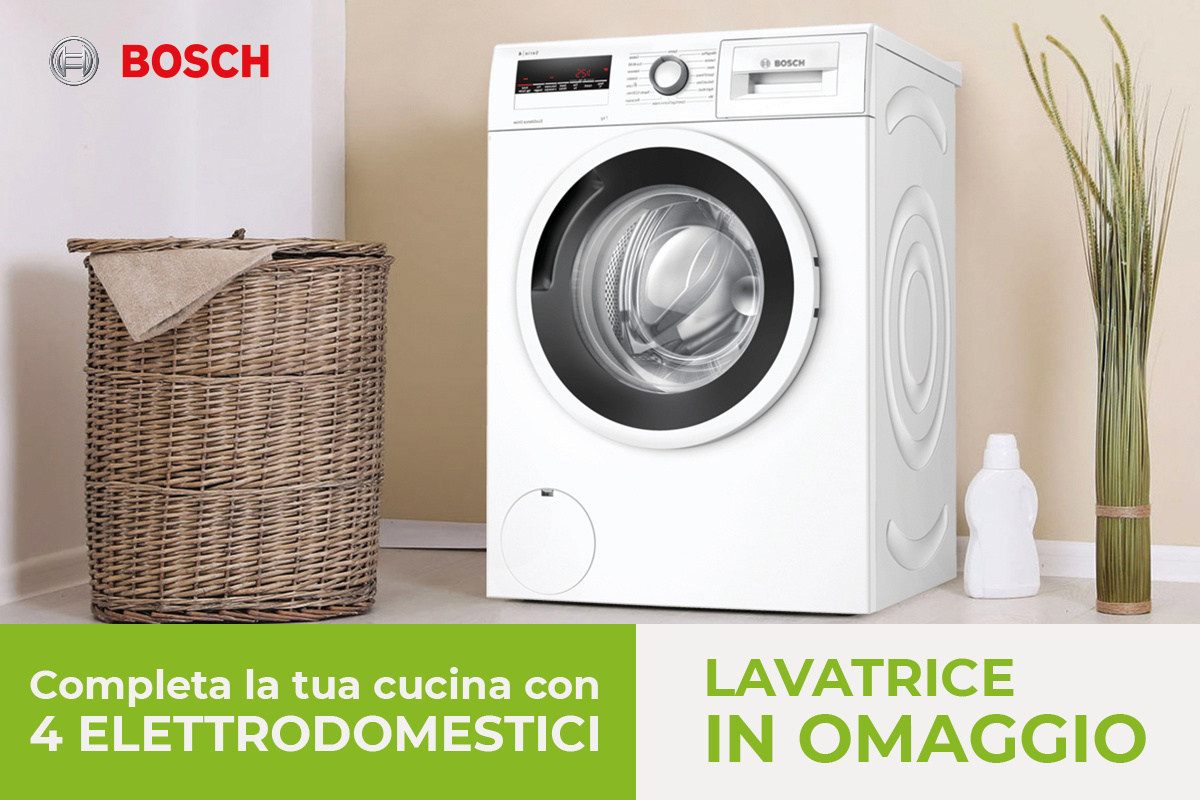 Promo Bosch - Acquista una cucina CasaStore con 3 elettrodomestici Bosch e ricevi una lavastoviglie in omaggio.