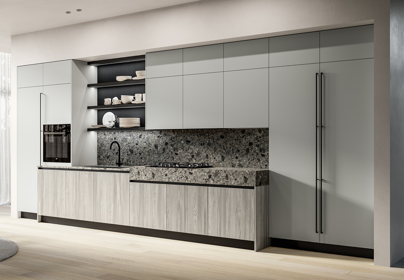 Cucina-Lineare-Cloe-03-Arredo3-Salerno-CasaStore-arredamenti-1 Cucina Lineare Cloe 03 Arredo3. Rivenditori Cucine Arredo3 Salerno e Provincia. CasaStore Arredamenti