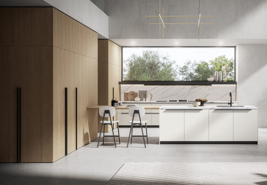 Cucina Arredo3 Tratto_10 02 dal design scandinavo.CasaStore Arredamenti Rivenditore Cucine Arredo3 Salerno e provincia.