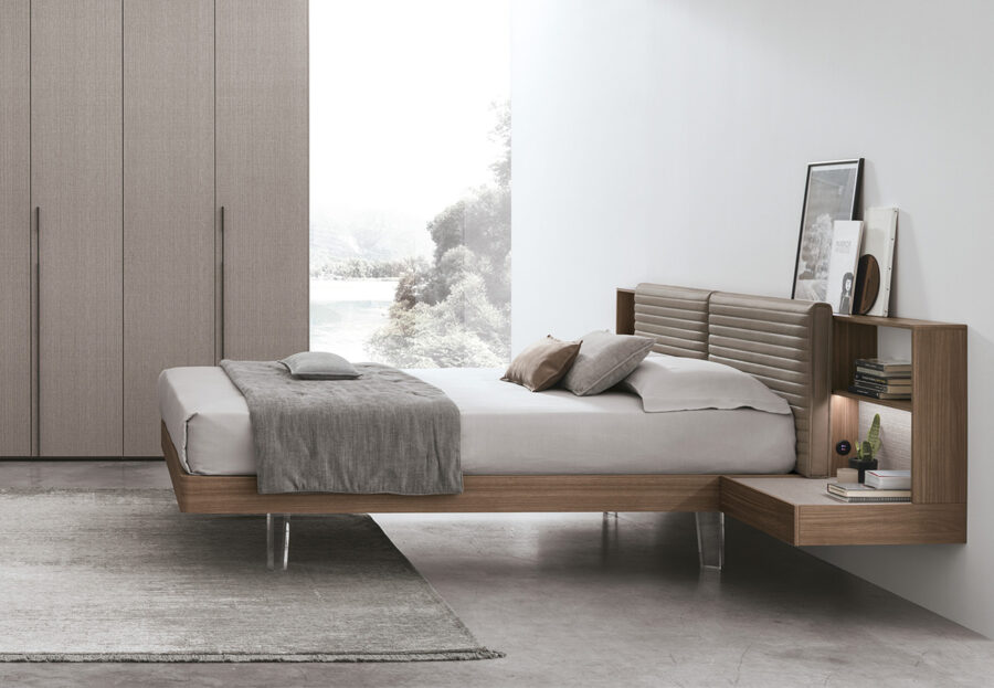 Yuki: Letto matrimoniale di design. CasaStore Arredamenti è rivenditore ufficiale letti Tomasella per Salerno e provincia.