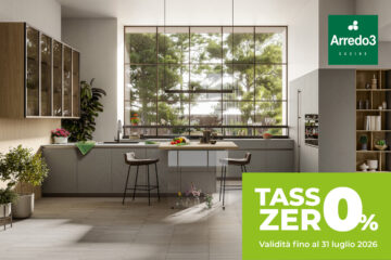 Acquisto Cucina con finanziamento a Tasso Zero. Casastore Arredamenti rivenditore cucine Arredo3 Salerno e Provincia (Campania). Promozione valida fino al 31/7/26.