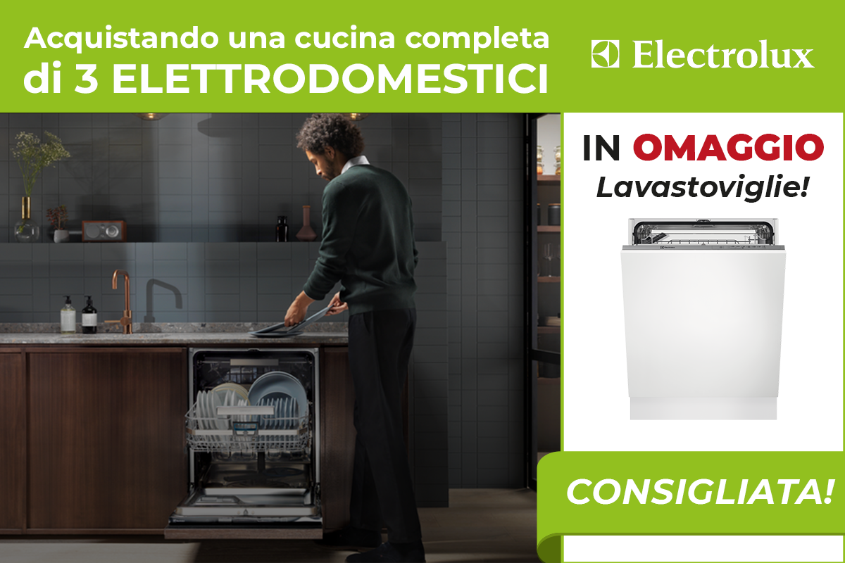 Offerta Cucine Arredo3 2023 - Con Cucina completa con elettrodomestici Electrolux Lavastoviglie in Omaggio.