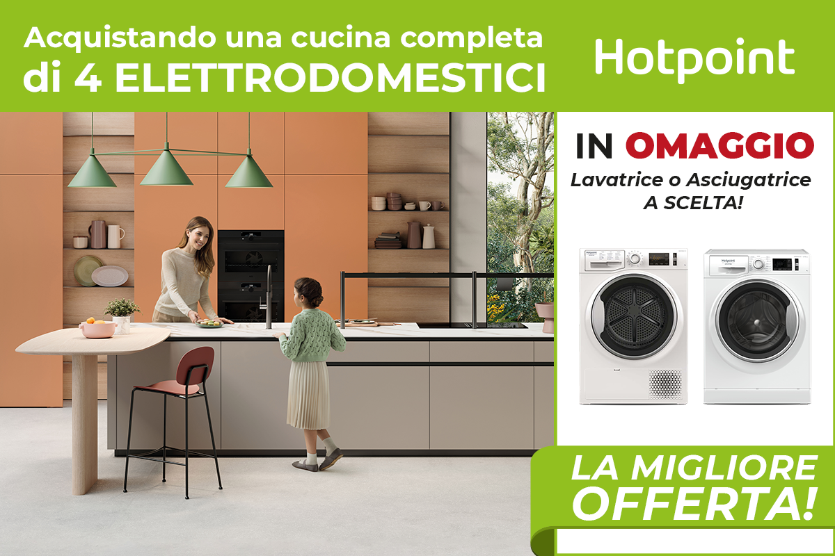 Offerta Cucine Arredo3 2023 - Con Cucina completa con elettrodomestici Hotpoint Lavatrice in Omaggio.