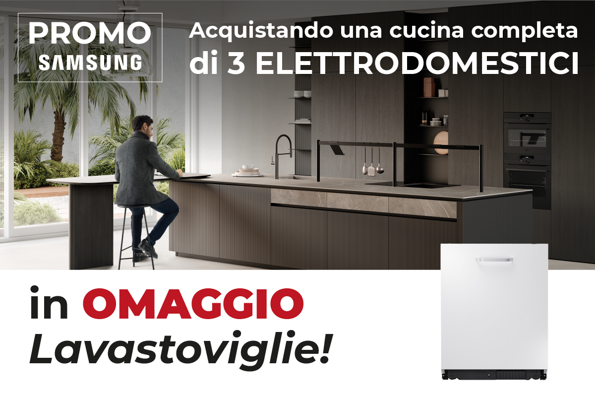 Offerta Cucine Arredo3 2024 - Con Cucina completa con elettrodomestici Samsung Lavastoviglie in Omaggio.