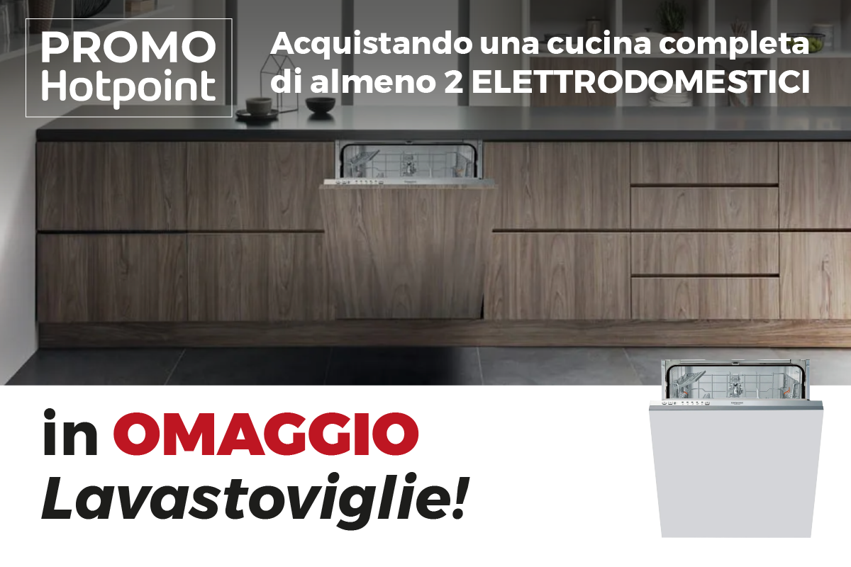 Offerta Cucine Arredo3 2024 - Con Cucina completa con elettrodomestici Hotpoint Lavastoviglie in Omaggio.