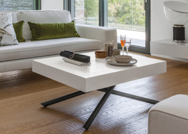 Tavolino trasformabile Iris Altacom. Tavolini trasformabili e allungabili di design CasaStore - Arredamenti Salerno.