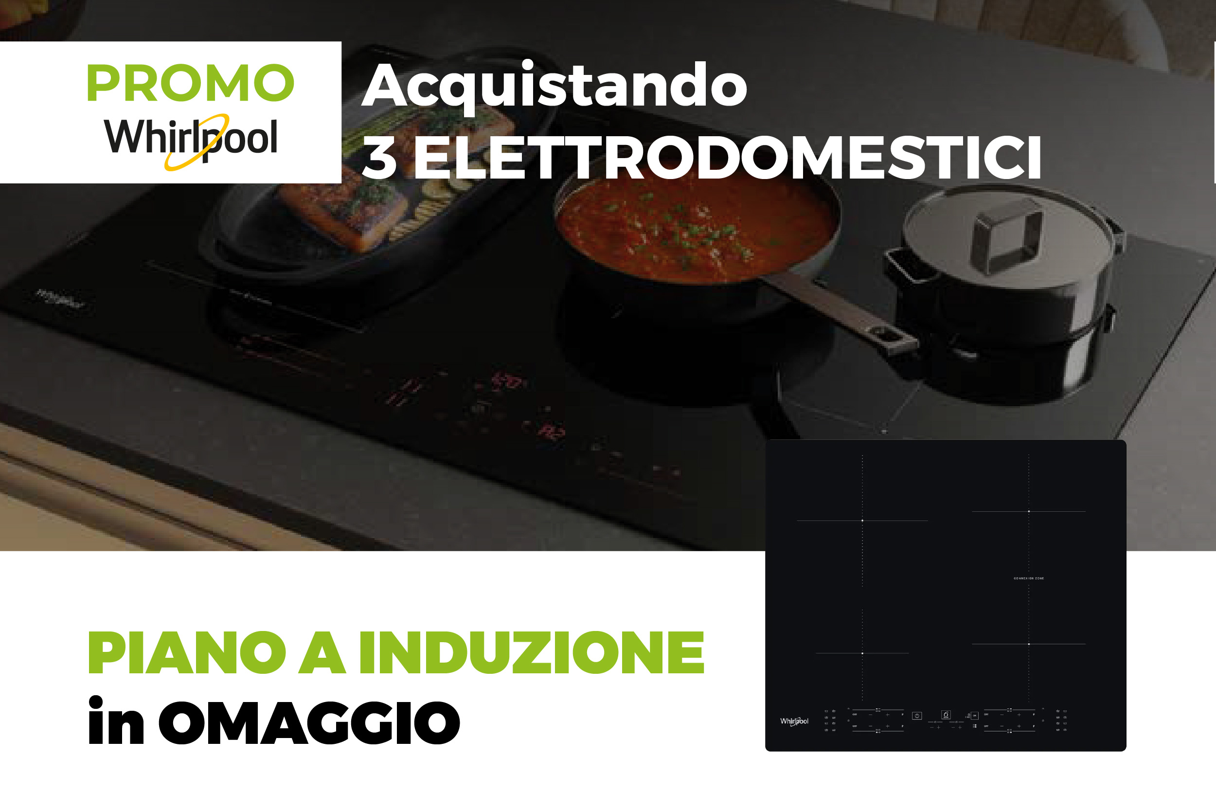 Offerta Cucine Arredo3 2025 - Con Cucina completa con elettrodomestici Whirlpool Piano a induzione in omaggio
